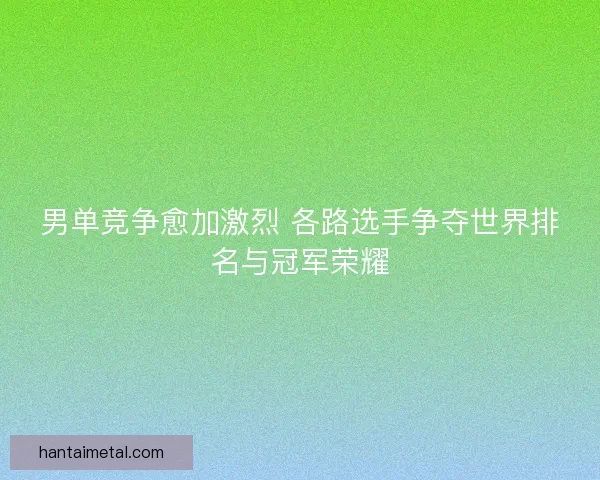 男单竞争愈加激烈 各路选手争夺世界排名与冠军荣耀